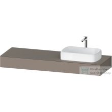   Duravit QATEGA 160x55 cm-es mosdópult, 1 jobb oldali mosdó kivágással, mosdó és csaptelep nélkül, matt bazalt QA4807043430000