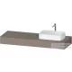 Duravit QATEGO 160x55 cm-es mosdópult, 1 jobb oldali mosdó kivágással, mosdó és csaptelep nélkül, matt bazalt QA4807043430000