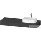 Duravit QATEGO 160x55 cm-es mosdópult, 1 jobb oldali mosdó kivágással, mosdó és csaptelep nélkül, matt grafit QA4807049490000
