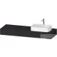 Duravit QATEGO 160x55 cm-es mosdópult, 1 jobb oldali mosdó kivágással, mosdó és csaptelep nélkül, szupermatt grafit QA4807080800000