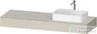 Duravit QATEGO 160x55 cm-es mosdópult, 1 jobb oldali mosdó kivágással, mosdó és csaptelep nélkül, szupermatt taupe QA4807083830000