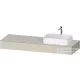 Duravit QATEGO 160x55 cm-es mosdópult, 1 jobb oldali mosdó kivágással, mosdó és csaptelep nélkül, szupermatt taupe QA4807083830000