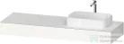 Duravit QATEGO 160x55 cm-es mosdópult, 1 jobb oldali mosdó kivágással, mosdó és csaptelep nélkül, szupermatt fehér QA4807084840000