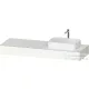 Duravit QATEGO 160x55 cm-es mosdópult, 1 jobb oldali mosdó kivágással, mosdó és csaptelep nélkül, szupermatt fehér QA4807084840000
