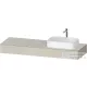 Duravit QATEGO 160x55 cm-es mosdópult, 1 jobb oldali mosdó kivágással, mosdó és csaptelep nélkül, matt taupe QA4807091910000