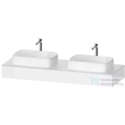   Duravit QATEGO 160x55 cm-es mosdópult, 2 db mosdó kivágással, mosdó és csaptelep nélkül, matt fehér QA4808018180000