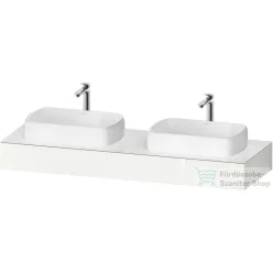   Duravit QATEGO 160x55 cm-es mosdópult, 2 db mosdó kivágással, mosdó és csaptelep nélkül, fényes fehér QA4808022220000