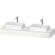 Duravit QATEGO 160x55 cm-es mosdópult, 2 db mosdó kivágással, mosdó és csaptelep nélkül, fényes fehér QA4808022220000