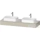 Duravit QATEGO 160x55 cm-es mosdópult, 2 db mosdó kivágással, mosdó és csaptelep nélkül, szupermatt taupe QA4808083830000