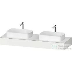   Duravit QATEGO 160x55 cm-es mosdópult, 2 db mosdó kivágással, mosdó és csaptelep nélkül, szupermatt fehér QA4808084840000