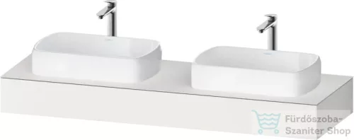 Duravit QATEGO 160x55 cm-es mosdópult, 2 db mosdó kivágással, mosdó és csaptelep nélkül, szupermatt fehér QA4808084840000