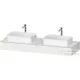 Duravit QATEGO 160x55 cm-es mosdópult, 2 db mosdó kivágással, mosdó és csaptelep nélkül, szupermatt fehér QA4808084840000