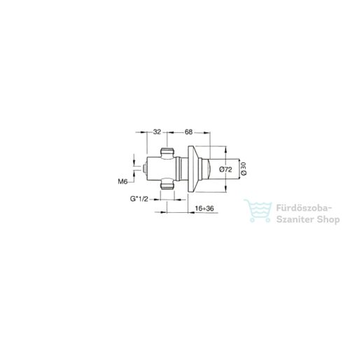 Sapho Silfra Önzáró falbaépíthető piszoárszelep QK11051