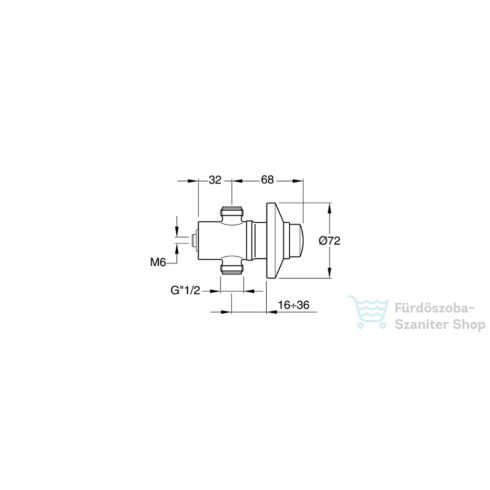 Sapho Silfra Önzáró falbaépíthető zuhanyszelep QK15051