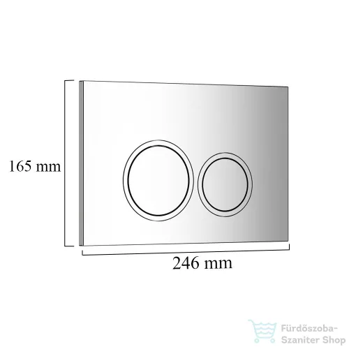 Leziter Roya 082 króm WC nyomólap R-082CHR