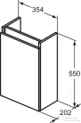 Ideal Standard EUROVIT+ 35,4x20,2 cm-es 1 ajtós álló szekrény mosdó nélkül,Fényes fehér R0271WG