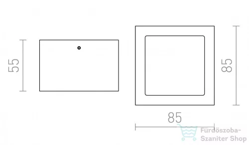 Rendl DEZA négyzetes  alumínium/szatén üveg 230V G9 25W IP54 R10166