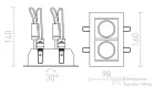 Rendl MONE II dönthető ezüstszürke  12V GU5,3 2x50W R10217