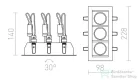 Rendl MONE III dönthető ezüstszürke  12V GU5,3 3x50W R10218