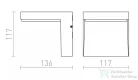 Rendl VECINO fali lámpa ezüstszürke 230V LED 5W IP54 3000K R10351