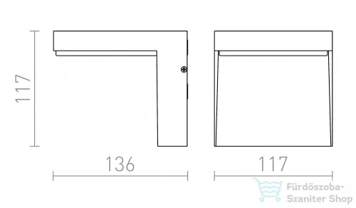 Rendl VECINO fali lámpa ezüstszürke 230V LED 5W IP54 3000K R10351