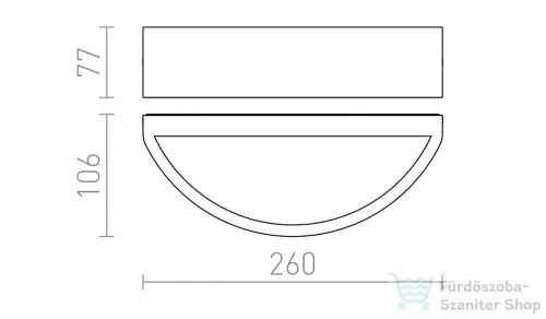 Rendl LESA fali lámpa fehér 230V E27 26W IP54 R10365