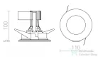 Rendl VERO süllyesztett lámpa króm 230V GU10 50W IP44 R10395