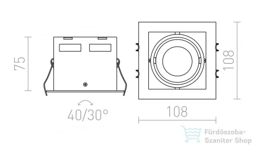 Rendl LEDA süllyesztett lámpa fehér 230V/350mA LED 5.4W 25° 3000K R10402