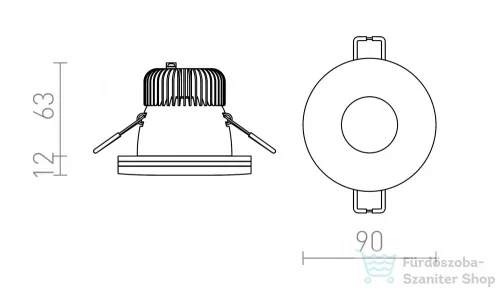 Rendl KAY R süllyesztett lámpa szatén üveg 230V/350mA LED 5W 3000K R10419