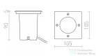 Rendl RIZZ SQ 105 rozsdamentes acél 230V LED 3W 96° IP65 3000K R10436