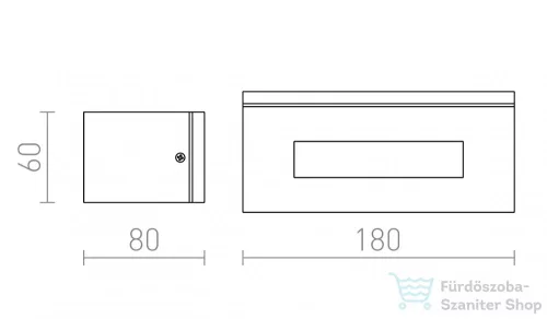 Rendl WOOP fali lámpa antracitszürke 230V R7s 78mm 48W IP54 R10439