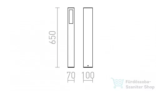 Rendl TREEZA 65 állólámpa antracitszürke  230V E27 26W IP54 R10441