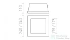 Rendl MIA SQ süllyesztett lámpa gipsz/szatén üveg 230V E27 2x18W R10443