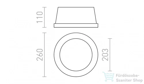 Rendl MIA R süllyesztett lámpa gipsz/szatén akril 230V E27 2x18W R10444