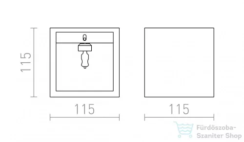 Rendl JACK SQ fali lámpa  gipsz 230V G9 40W R10445