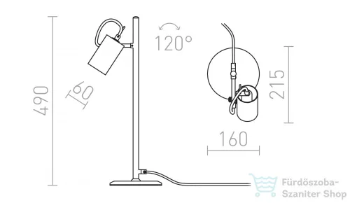 Rendl BUGSY asztali lámpa  krómozott üveg 230V GU10 50W R10519