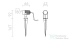 Rendl GUN leszúrható fekete  230V LED 3x1W 30° IP65  3000K R10530