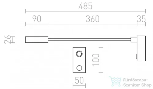 Rendl AIM liba nyakon fekete  230V LED 3W 45°  3000K R10541