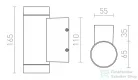 Rendl MIZZI II  ezüstszürke  230V GU10 2x35W IP54 R10553