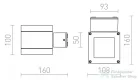 Rendl TELO fali lámpa antracitszürke 230V G9 40W IP44 R10554