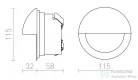 Rendl ASTERIA süllyesztett lámpa ezüstszürke  230V LED 3W IP54  3000K R10558
