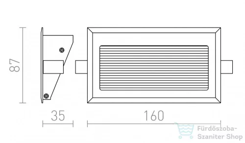 Rendl INTRO L   szálcsiszolt alumínium 350mA LED 3W  3000K R10598