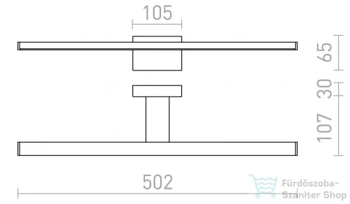 Rendl PALEA 500   króm 230V LED 7W IP44  3000K R10613