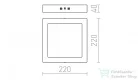 Rendl SLENDER SQ 22 felületre szerelhető matt nikkel 230V LED 18W 3000K R11285