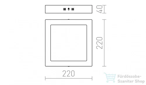 Rendl SLENDER SQ 22 felületre szerelhető matt nikkel 230V LED 18W 3000K R11285