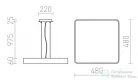 Rendl MENSA SQ 48 függő lámpa fehér 230V LED 56W 3000K R11291