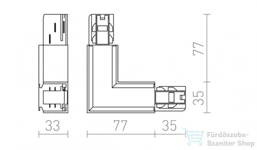 Rendl EUTRAC L belső kapocs fekete  230V  R11327