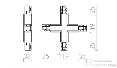 Rendl EUTRAC X kapocs fehér  230V  R11338