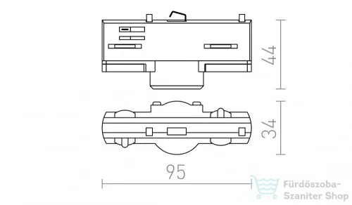 Rendl EUTRAC adapter háromfázisú áramkörös sínre fehér  230V  R11360