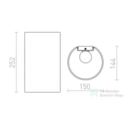   Rendl RON W 15/25 fali lámpa Polycotton fekete/réz fólia 230V E27 28W R11368